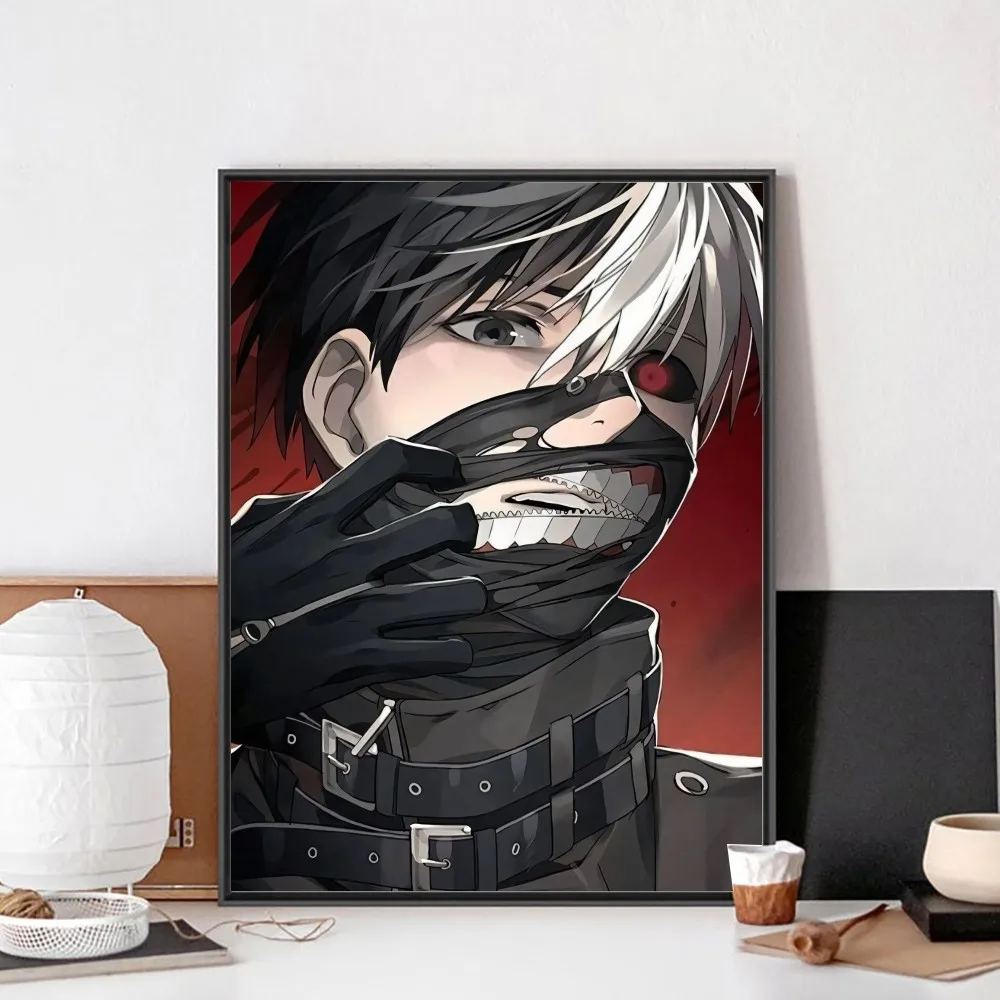 Anime Tokyo Ghoul Poster No Framed Poster Kraft Club Bar Paper Vintage Poster Wall Art Painting Bedroom Study Stickers