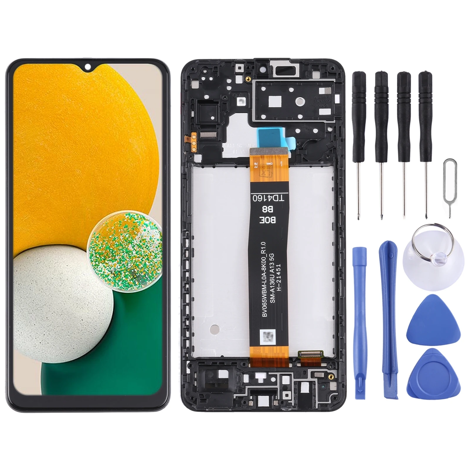 

LCD Screen for Samsung Galaxy A13 5G SM-A136U Digitizer Full Assembly with Frame Phone Display Repair Spare Part