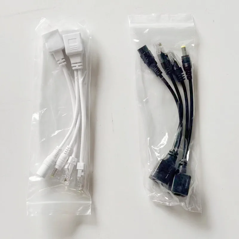 كابل محول POE السلبي الطاقة عبر إيثرنت POE الفاصل RJ45 حاقن 12-48 فولت لنظام كاميرا IP الأمنية #6