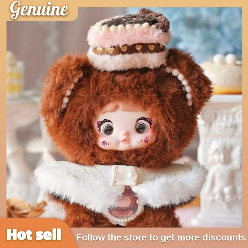 Nommi V7 Sweetheart One Bite Series صندوق أعمى kawaii الفينيل دمى قطيفة مع حقيبة قلادة لعبة هدية لعيد ميلاد الفتيات