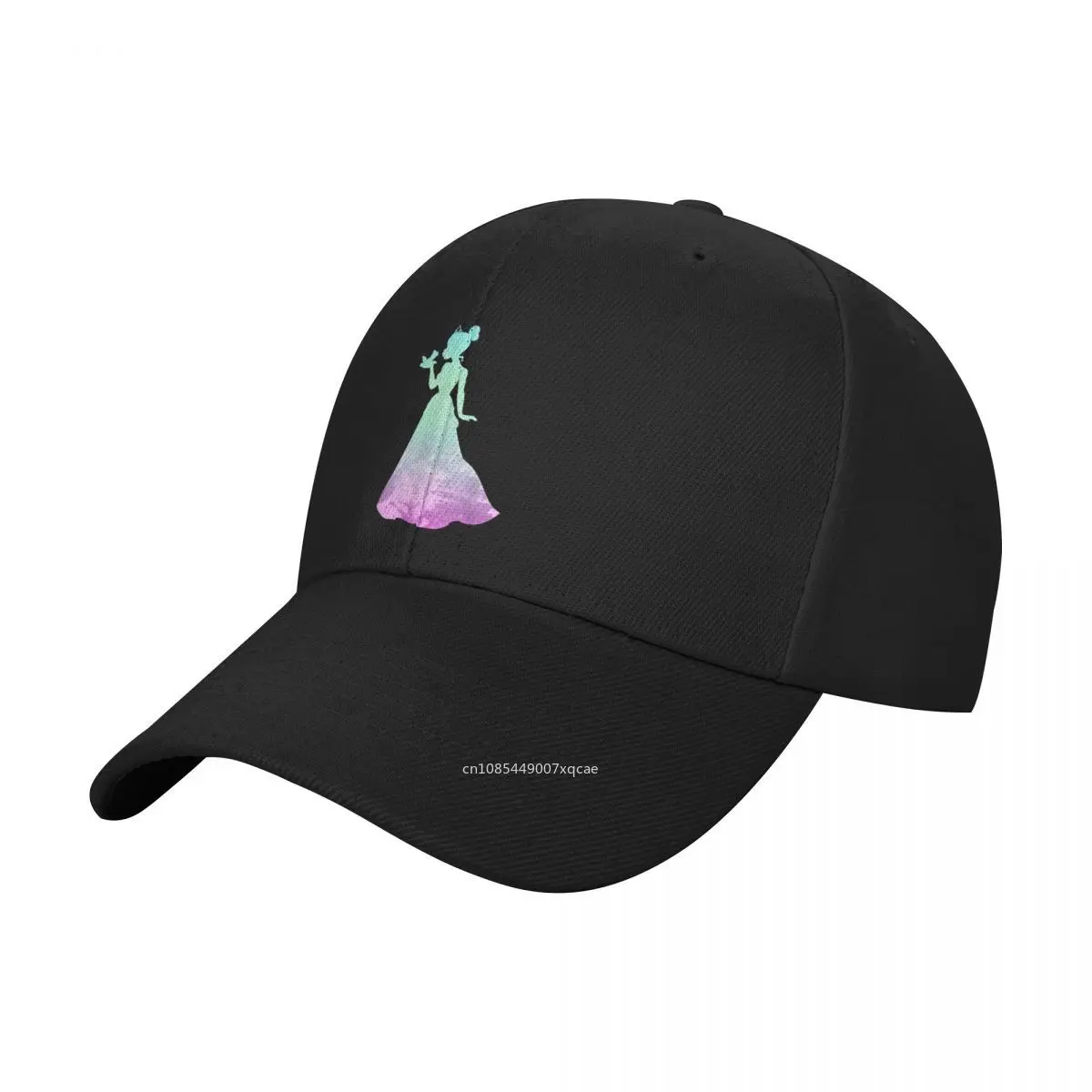 Princess Tiana Silhouette Pretty Tie Dye Baseball Caps Adult Fashion Sun Hat Hats Adjustable Polyester Racing Cap Summer Caps