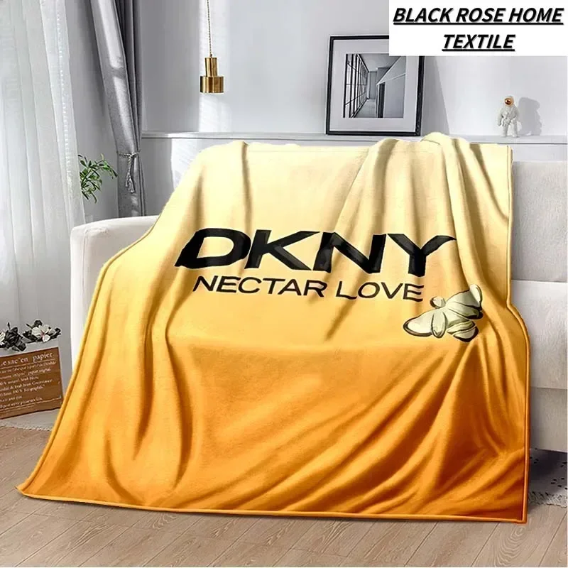 Fashion Art 3D Print D-Dkny Logo Family Gift Bedroom Sheet Outdoor Car Travel Camping Warm Cover Blanket Plush Sleeping Blanket