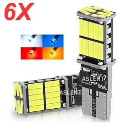 6pcs W5W T10 Led Bulbs Canbus 4014 26SMD 6000K 168 194 Led 5w5 Car Interior Dome Reading License Plate Light Signal Lamp 12v