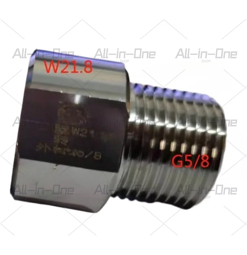 CO2 Cylinder Adapter, Connector Metric to Imperial W21.8 M22 * 1.5 G5/8 Fish Tank Aquarium