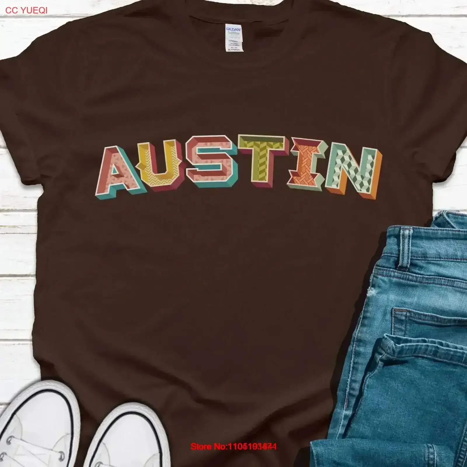 أوستن تكساس خمر رسائل تي شيرت TX تسجيل إبقاء غريب s غسلها قليلا أوم أعلى للارتداء اليومي الرسم أنيق #1