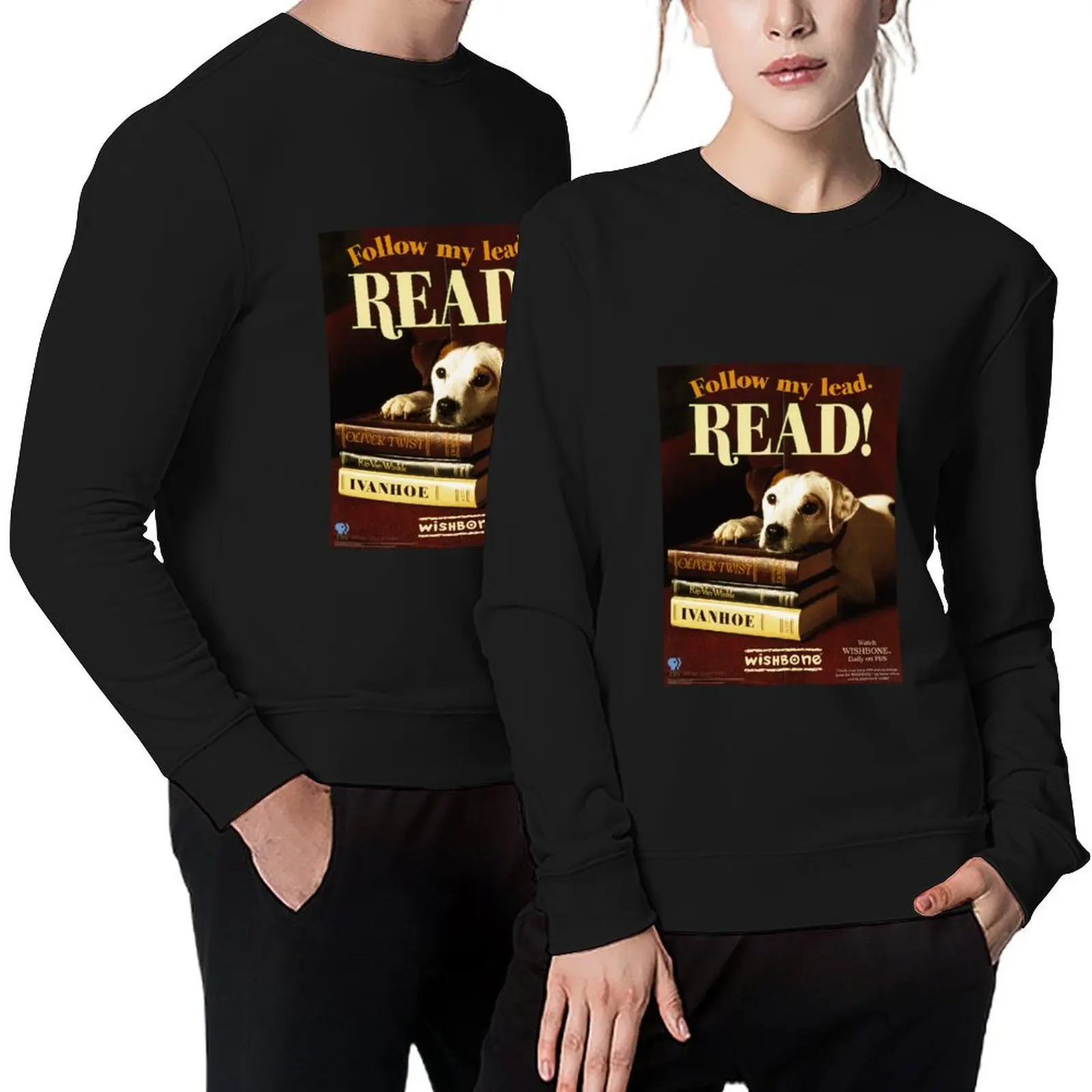 

Wishbone dog READ Pullover men's winter sweater blouse mens designer clothes men's sweat-shirt set hooded sweatshirt