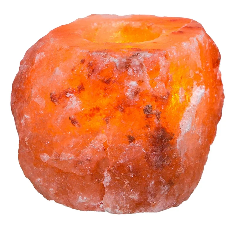 Natural Himalayan Salt Lamp Tea Light Candle Holder, Candle Holder For Aromatherapy Candle(Without Candles)