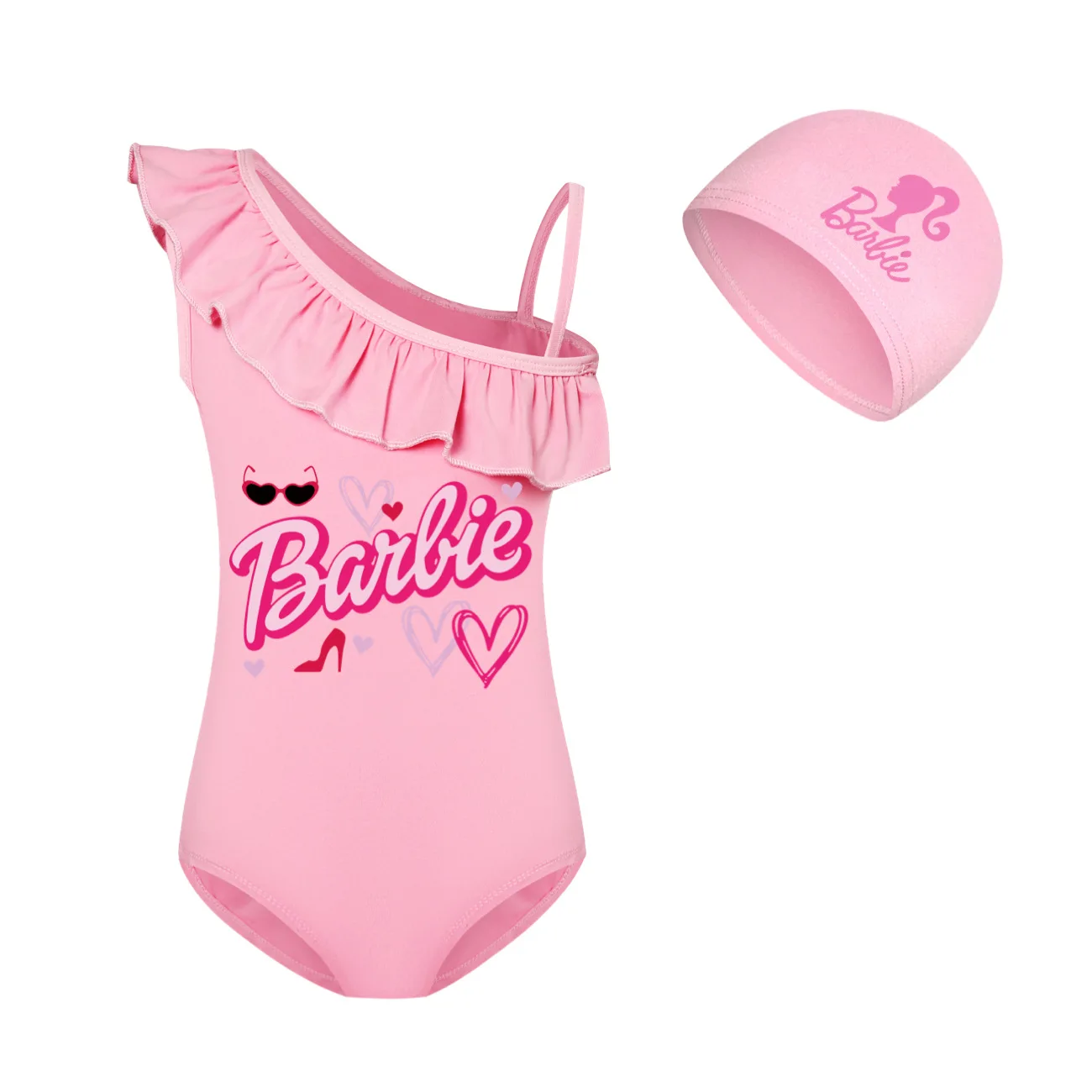 Anime Kawaii Barbie Summer Girls costume intero con berretto Set Cartoon Pink Y2k Girls stretto Fit gonna senza maniche vestiti regali