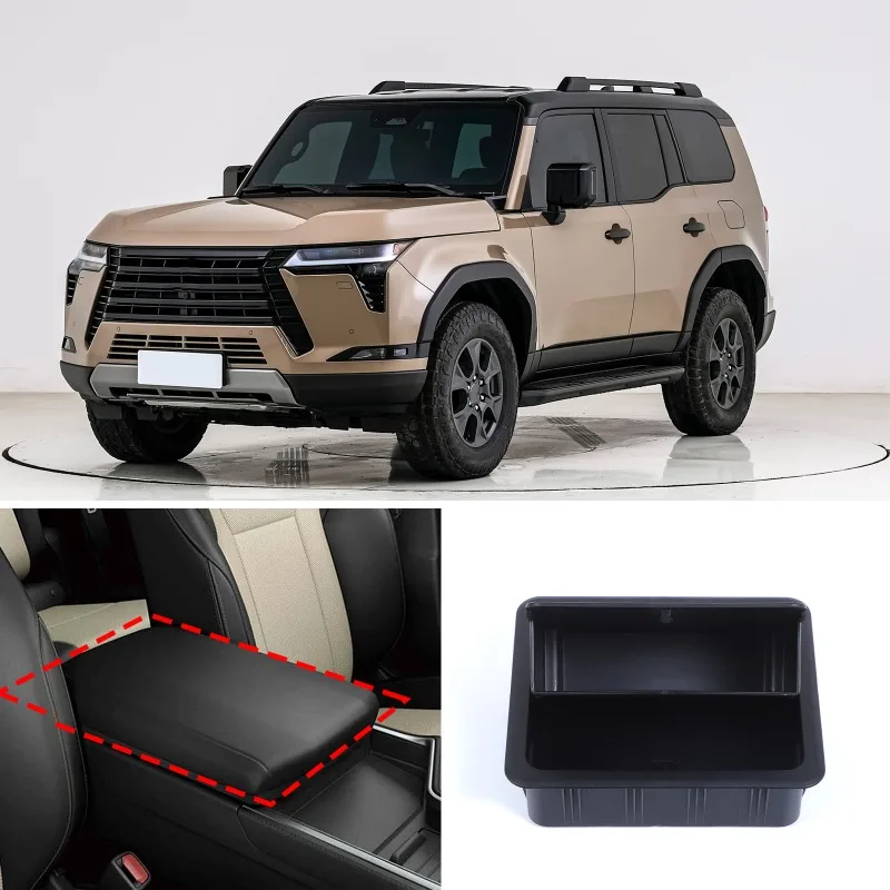 صندوق تخزين الخصوصية لمسند الذراع لوحدة التحكم المركزية ABS لملحقات السيارة Lexus GX 2024+ #3