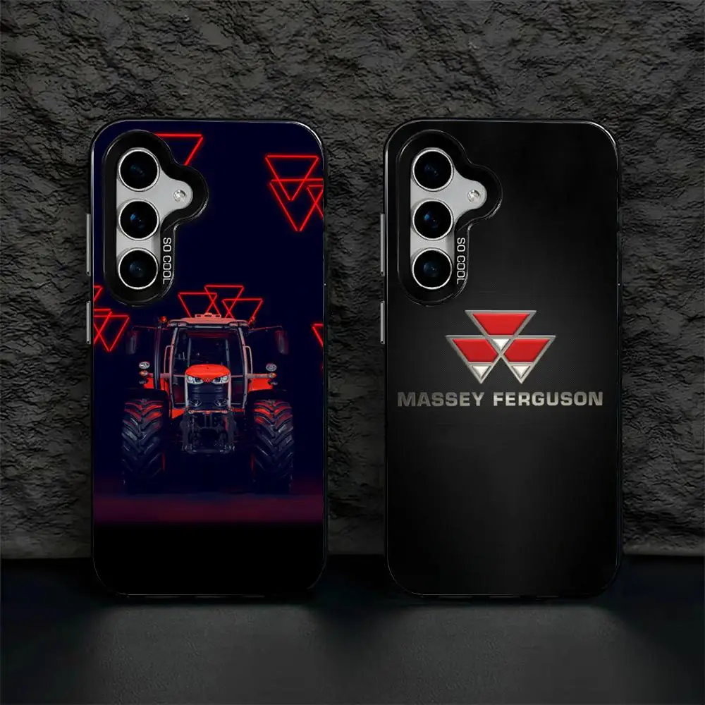 red-Massey Ferguson tractor Phone Case IMD Colorful Phone Case Silver Cover Suitable for amsung Galaxy S24 S23 S22 S21 S20 Plus