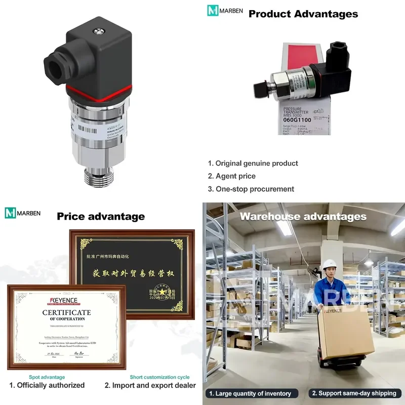 Brand New MBS 3000, 0 bar - 4 Bar, 0 psi - 58 psi 060G1100 Pressure Sensor Pressure Transmitter