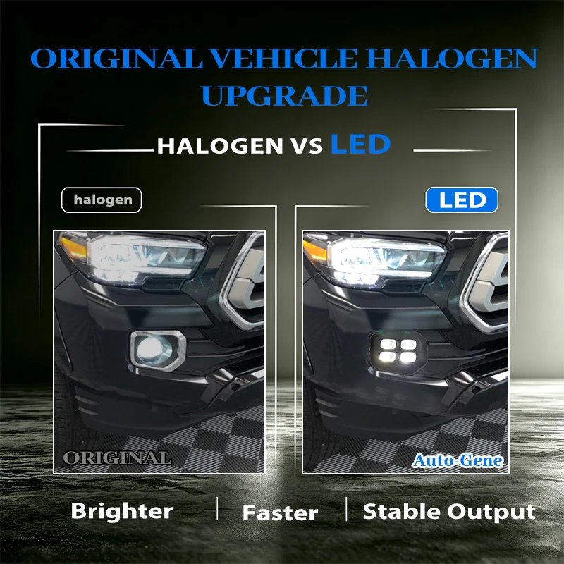 LED Daytime Running Light Turn Signal Fog Lamp For Toyota Tacoma DRL 2016-2020 Bumper Driving White Yellow Waterproof Error Free