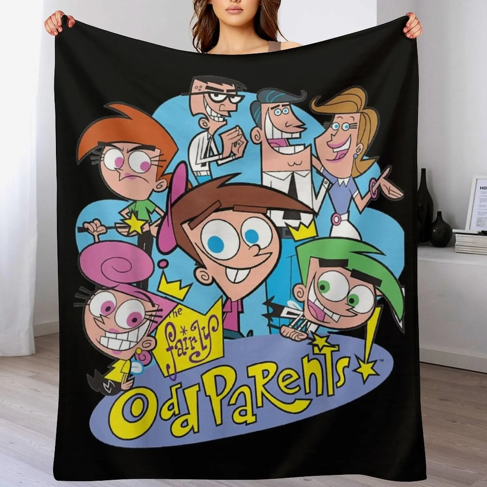 

Retro Vintage Nickelodeon The Fairly Oddparents Cast Christmas Throw Blanket Luxury Thicken Sofa Throw Baby Summer Blankets