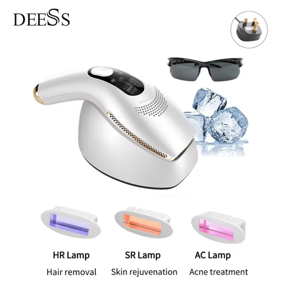 

DEESS GP590 Безболезненный аппарат для фотоэпиляции и омоложения кожи с неограниченным количеством вспышек и 3 насадками (HR.SR.AC)