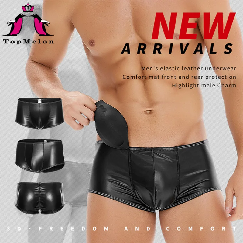 

Sexy Mens Padded Enhancing Crotch and Butt Underwear Boxer Briefs Low-waist Body Shaper Slimming Shorts