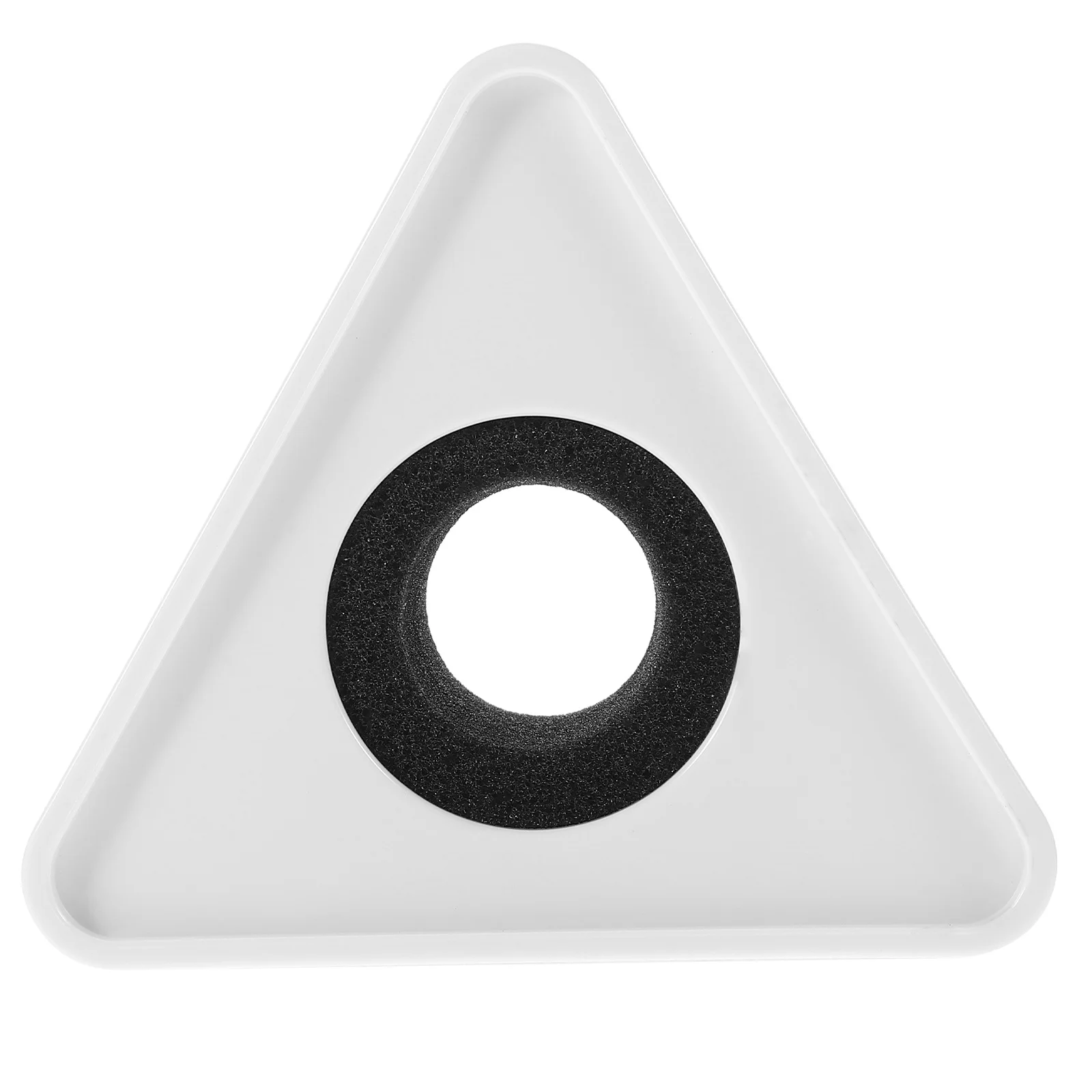 

Triangular Shaped Microphone Station Logo White Durable ABS Mic Interview Flag Portable Large Logo Area Adjustable Cotton