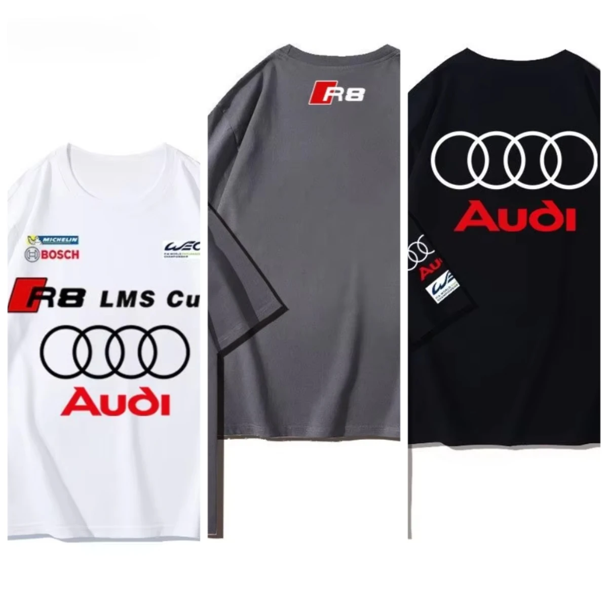 

Бренд Audi TCR Fan Racing Suit F1, мужская дышащая свободная футболка с короткими рукавами и круглым вырезом, мужской и женский одинаковый топ 2025