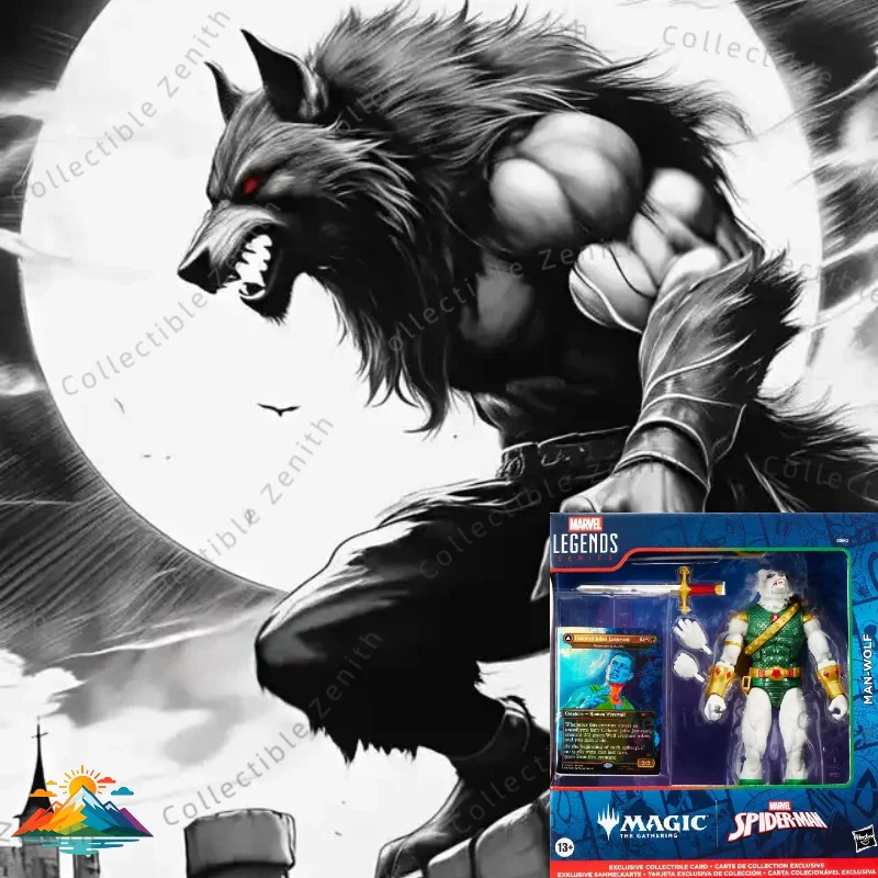 

【IN STOCK】Original Hasbro Marvel Legends Series Magic: The Gathering Man-Wolf Action 15cm Figure Collection Model Toys Ornament