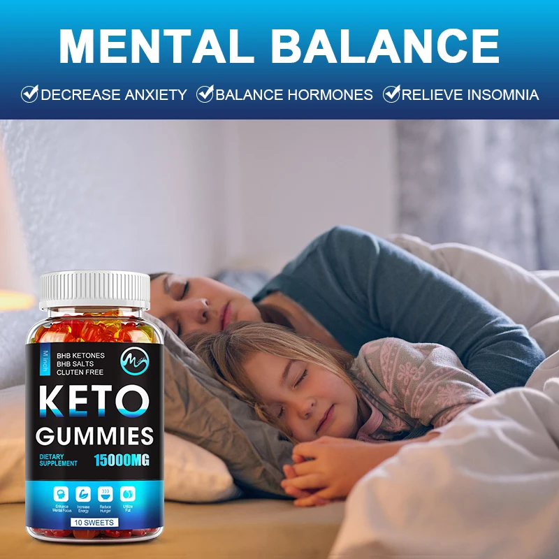 Minch Weight Keto ACV Gummies Ketone Plus ACV, Formule avancée, Perte de bonbons, Ours, Cidre de pomme, Vinaigre, Complément alimentaire