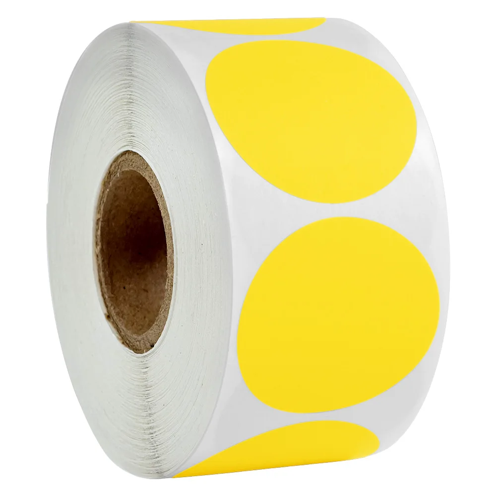 25mm 250-500 stücke Bunte Beschreibbare Runde Selbst-klebe Aufkleber Handschrift Kategorie Etiketten Dekoration Verpackung Liefert Großhandel – Detail 16