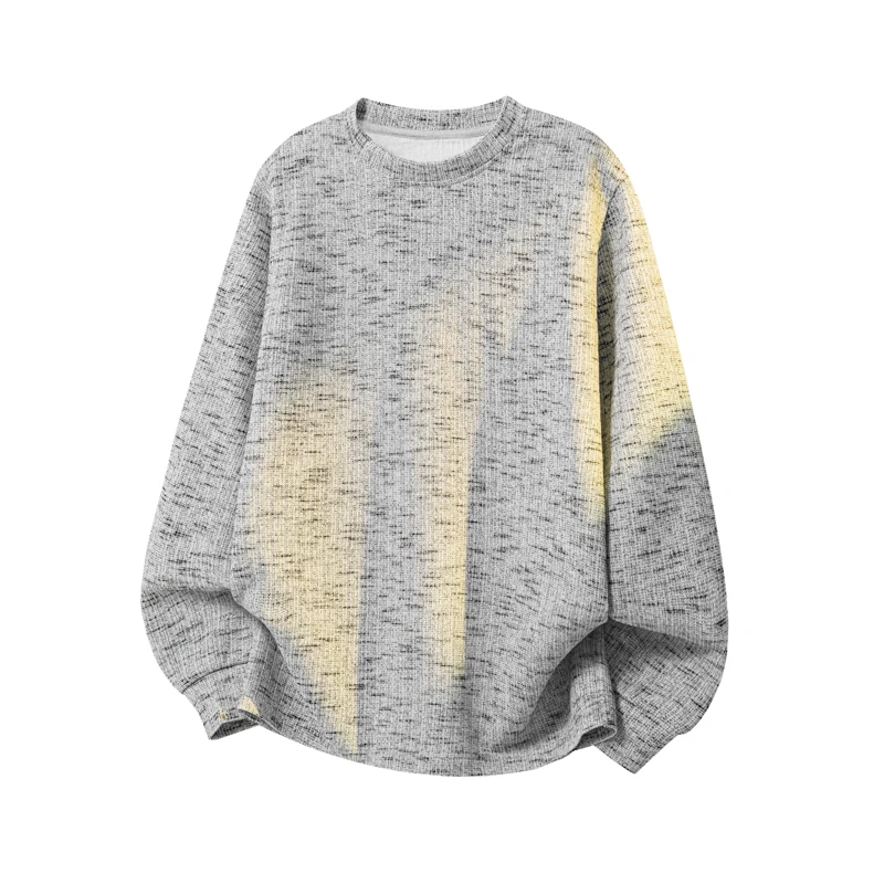 Spring Black Long Sleeved T-shirt Men Fashion Purple Casual T Shirt Men Streetwear Korean Loose Round Neck T Shirt Mens Top