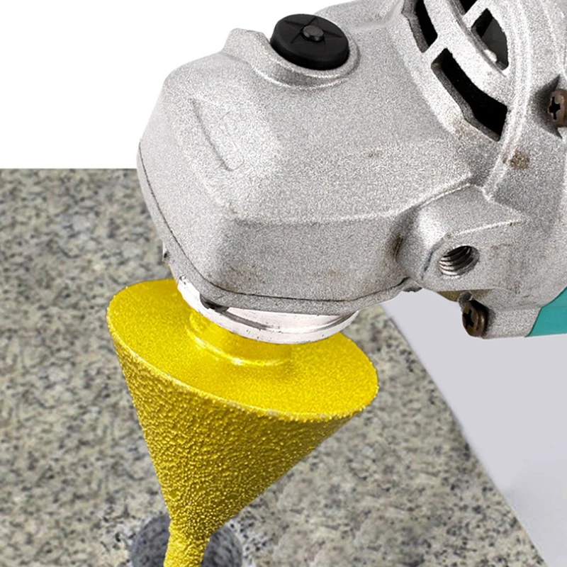 1PC Porcelain Tiles Marble M10 M14 Thread Diamond Beveling Chamfering Bit Hole Drill Reaming Cone Carve Polish Grinding Wheel