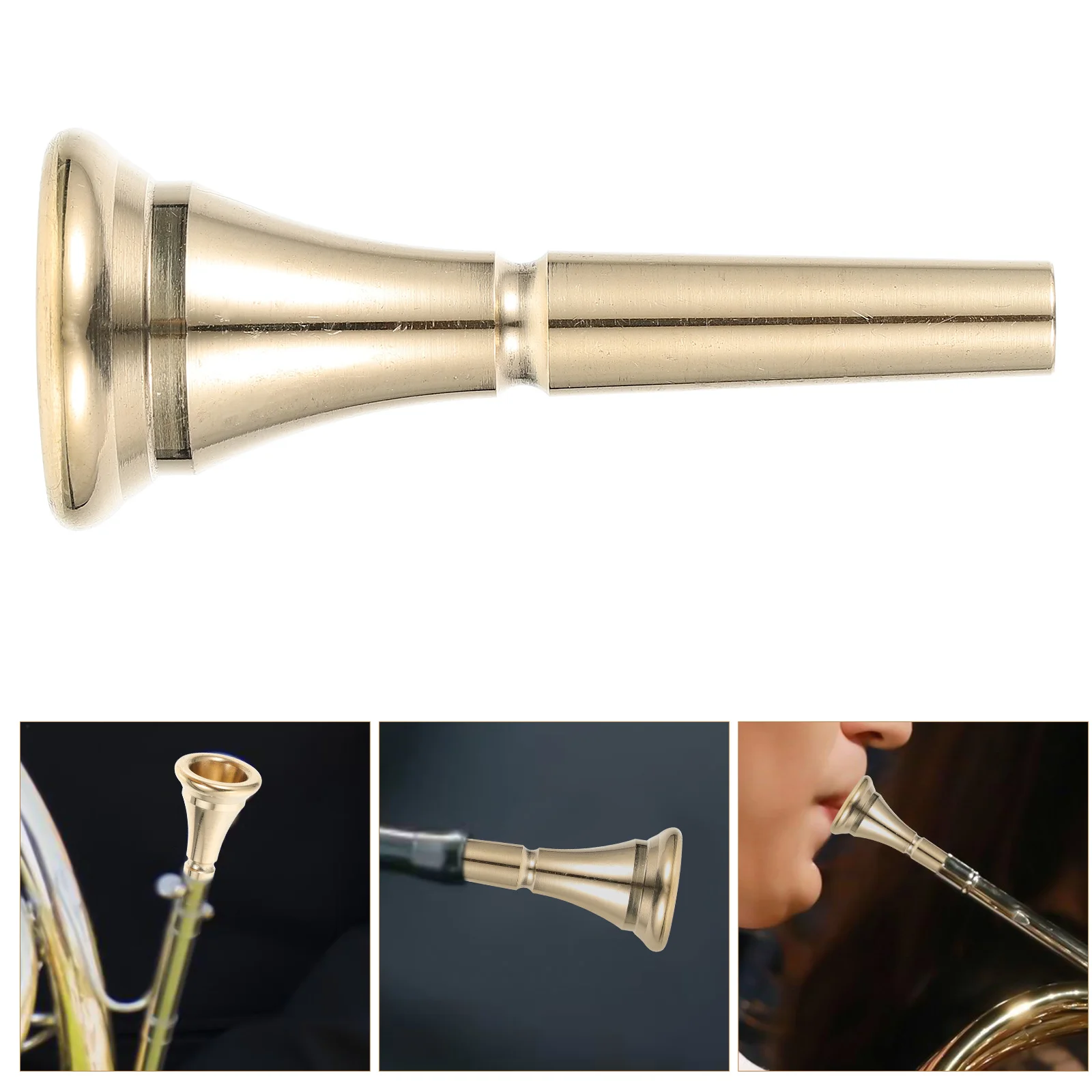 

Klaxon French Horn Mouthpiece Durable Instrument Accessory Shoe Horns Instruments