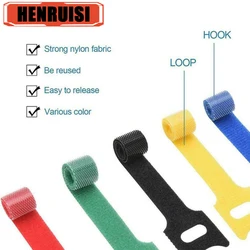 50PCS Cable Organizer Cable Management Cable Winder Tape Protector for wire Ties Reusable Phone Accessories organizador cables