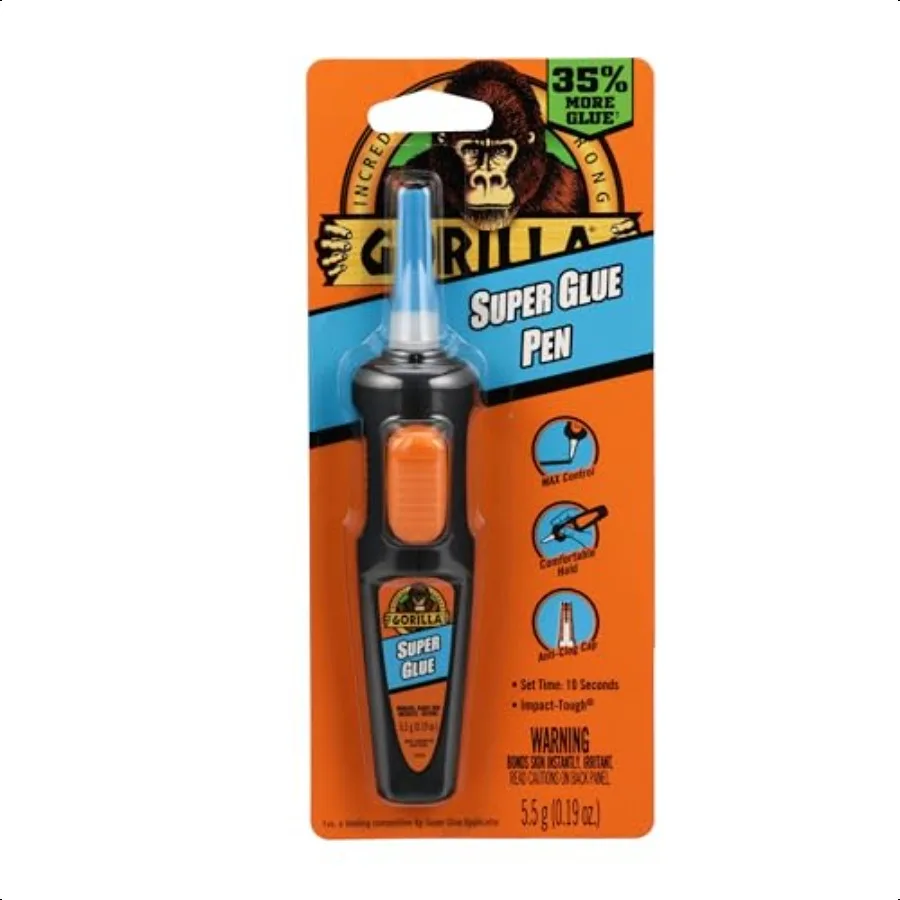 

er Glue Pen Cyanoacrylate Glue Fast Setting Precise Dispensing Pen Shaped Applicator Clear 5.5g Pack of 1