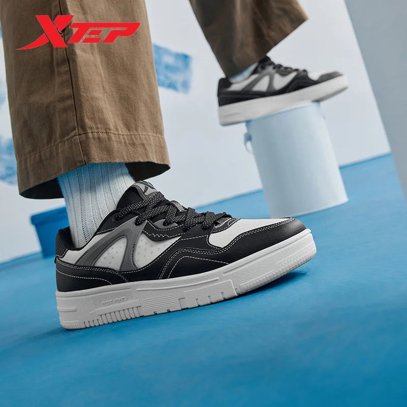 Xtep Mubai Skateboarding Shoes For Men 2024 Spring Breathable Men\'s Sports Shoes Low Top Non-Slip Outdoor Shoes 876119310023