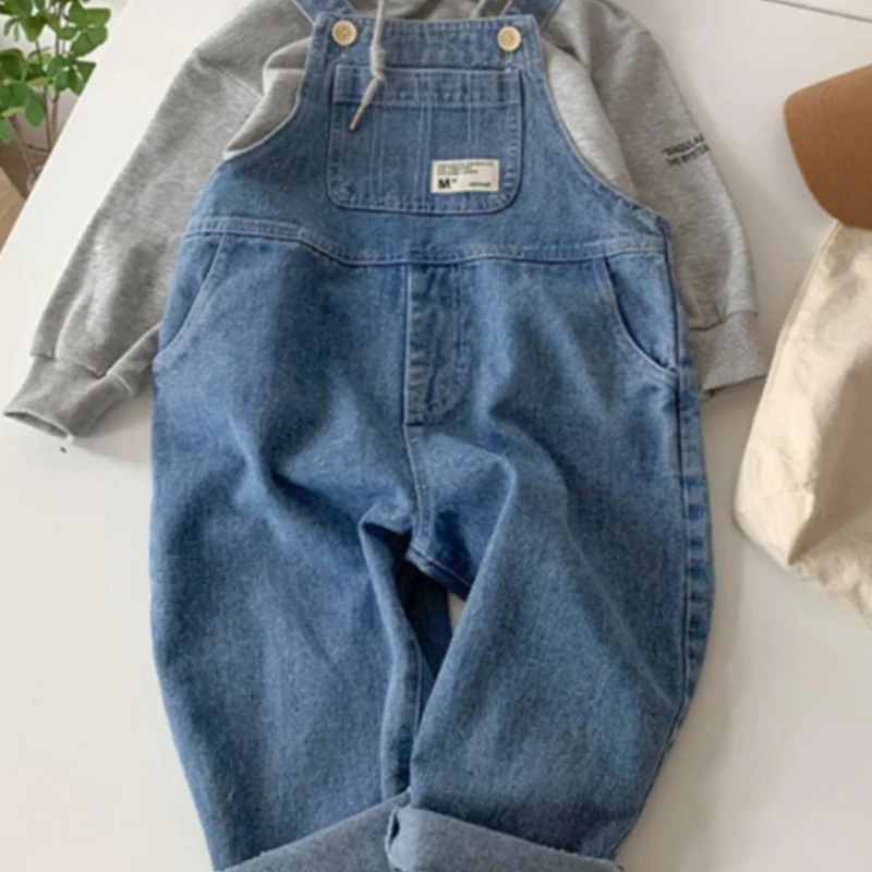 

Girls Jean Pants Long Trousers Cotton 2024 New Overall Spring Autumn Baby's Kids Pants Teenagers Outwear Children's Clothing