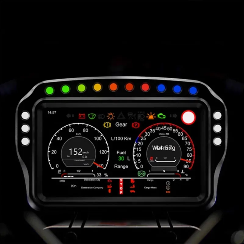 Layar Dasbor Dasbor Game Simracing Modul Meter Tampilan Kecepatan Tampilan LCD 5 Inci untuk Basis Drive FANATEC Simagic Logitech