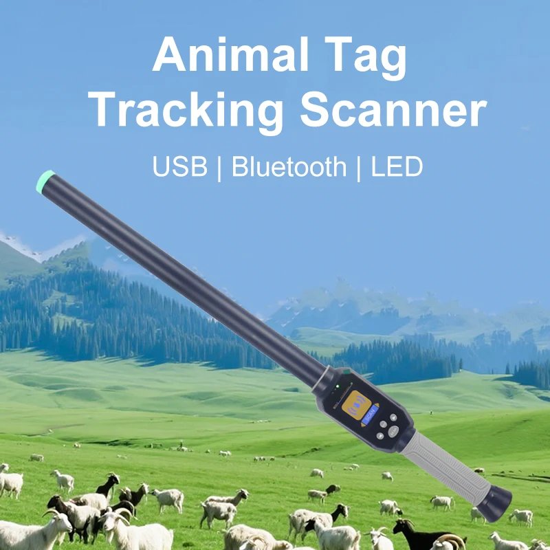 134.2Khz Animal Tag Tracking Scanner FDX-B,HDX ISO11784/85 Reader USB, Bluetooth,2.4G for Cattle, Sheep Pig Management