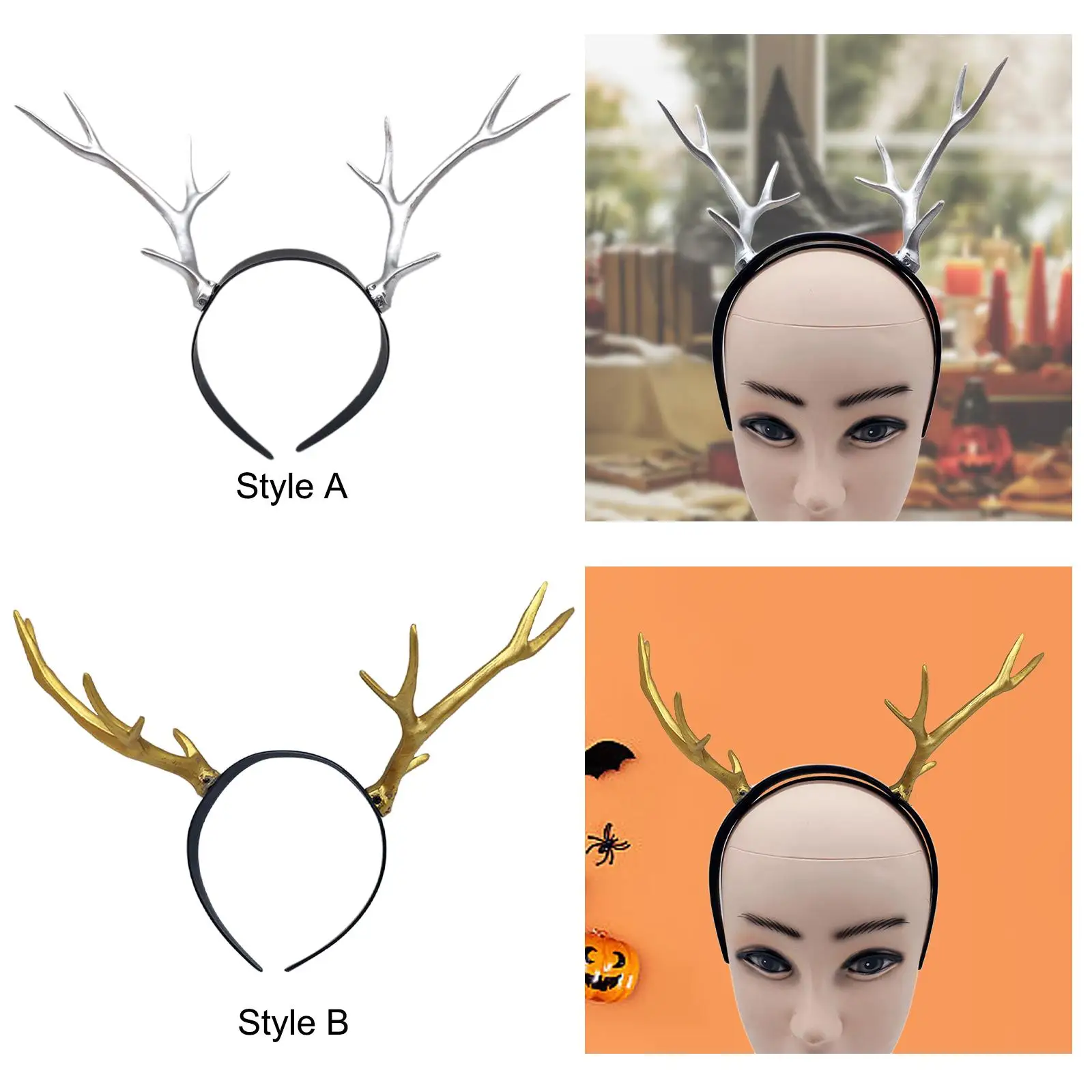 Christmas Party Headband Headpiece Decoration Festival Headband Reindeer Hair Hoop Christmas Headwear for Women Girls Birthdays