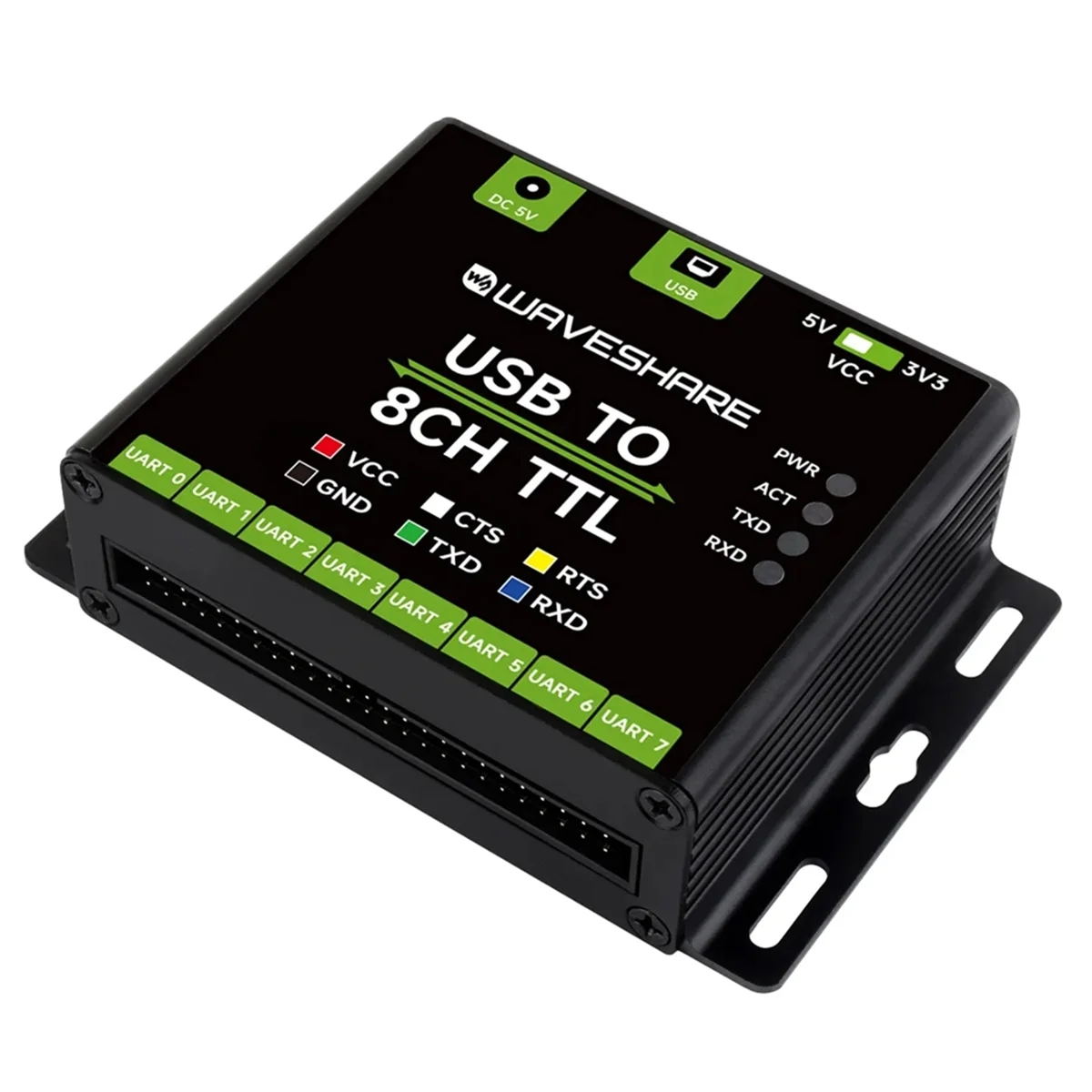 

X62A_Waveshare Промышленный преобразователь USB в 8-канальный адаптер TTL