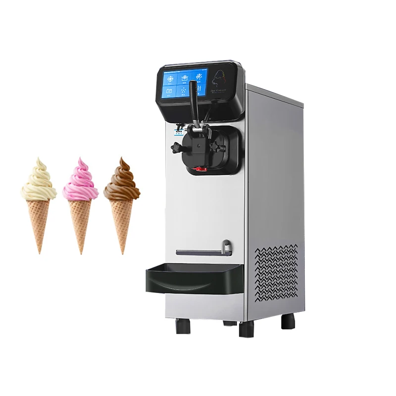 

Коммерческая электрическая мини-машина для мороженого, 220 В, 1800 Вт, машина для мягкого мороженого