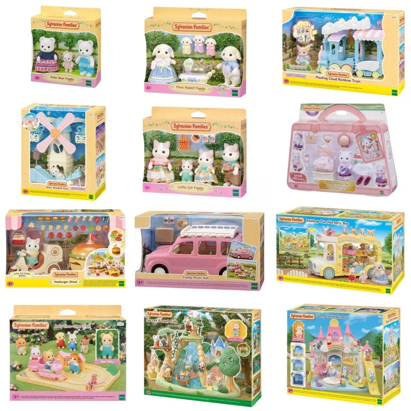 Sylvanian Families Anime Figures Cute Baby Series Figure Pvc Statue Model Doll Collection Ornament Gift Ternurines Figure Toy