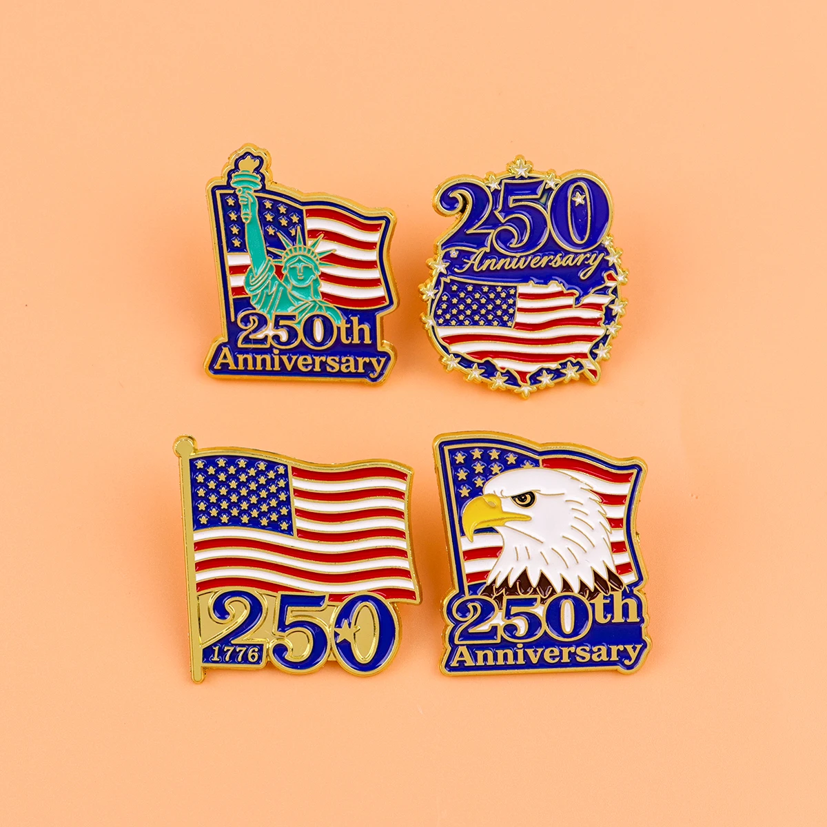 米国 250 周年記念イーグルラペルピンバックパック用エナメ - Women'S Eagles Accessories のレビューと価格