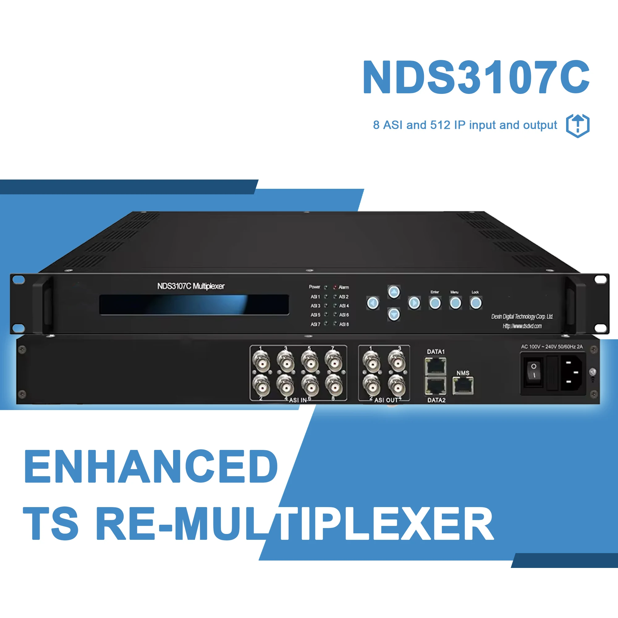 

Мультиплексор Asi To Ip Улучшенный мультиплексор Ts для цифрового ТВ-трансляции Передняя система IP To Asi Catv Ts Streaming Digital