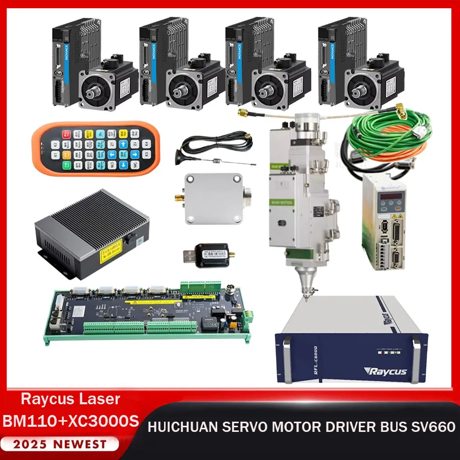 Raycus RFL-C020/RFL-C025/RFL-3000S laser source cutting version XC3000S cutting head BM110 Huichuan servo motor drive bus SV660