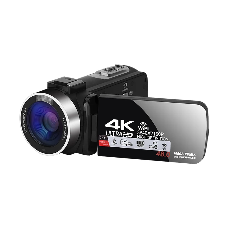 4k Professional Camcorder for Youtube Tiktok and Vlog Streaming with16x Digital Zoom Wifi Infrared Night Vision Video Cameras