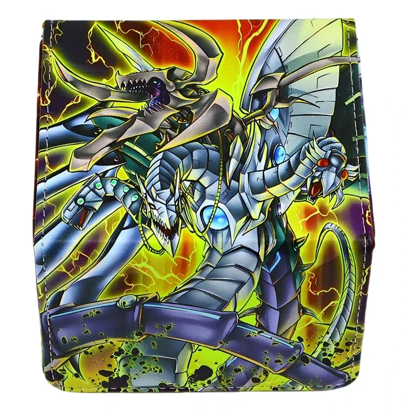 

YuGiOh Cyber Dragon Animation Characters Self Made Leather Card Storage Box Anime Classics Game Collection Cards Toy Gift