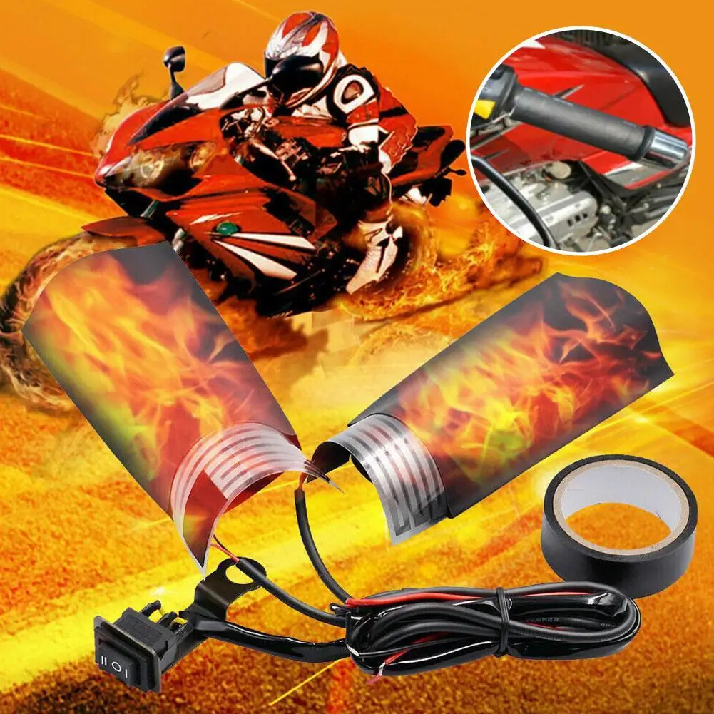 

3th 12V Motorcycle Heating Handle Cover Winter Scooter Modification Heating Universal Upgrade Version ﻿