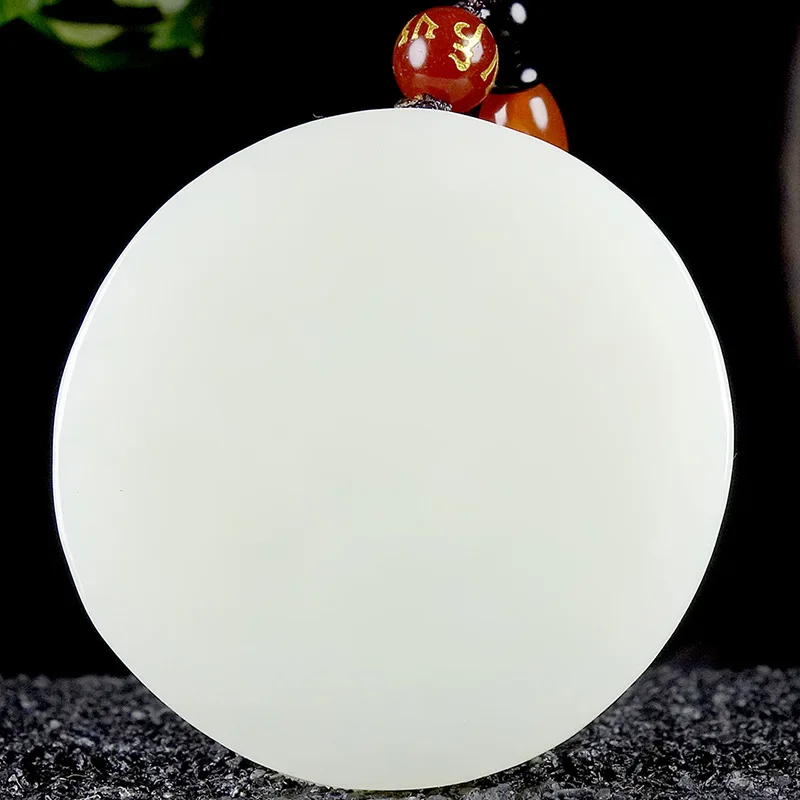 Tai Chi Pendant, Hotan Enlightenment Bagua Amulet Jade Ornament