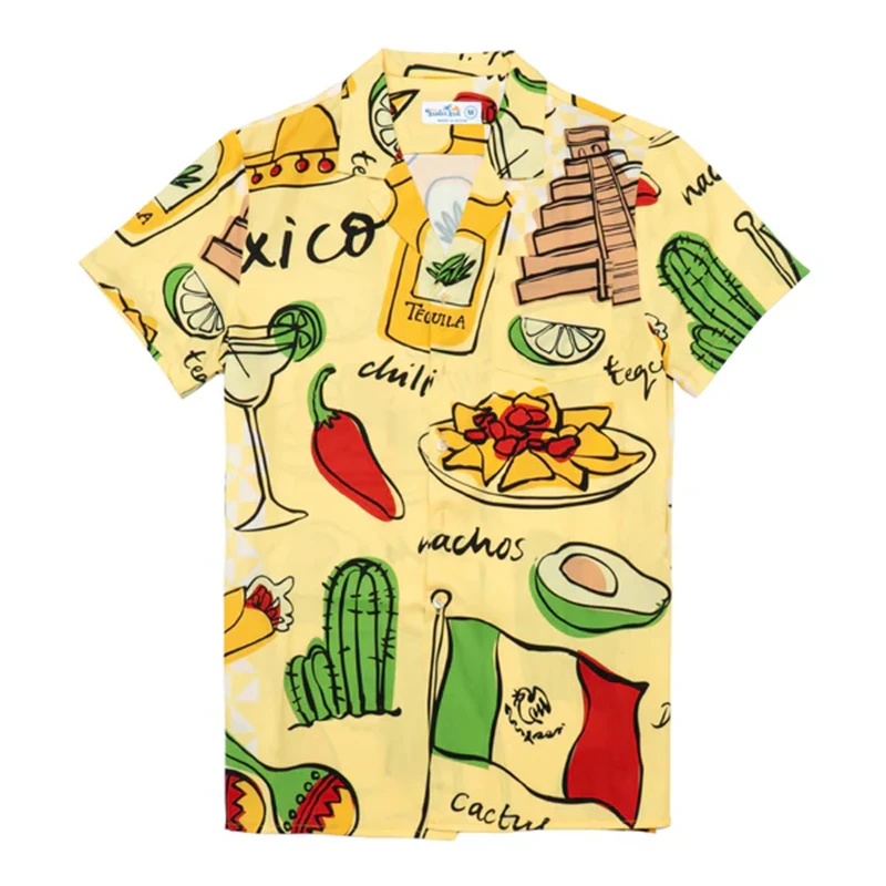 Loose Ukiyo-e Aloha Shirt Men's Clothing 3D Print Funny Casual Button Down Lapel Shirts Summer Breathable Streetwear Vacation