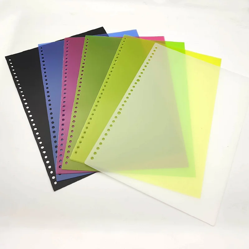 2 Sheets A4 A5 B5 Notebook Page Binder Loose-leaf Cover 30 26 20 Hole Binding Cover Notepad Index Divider Separator Accessories