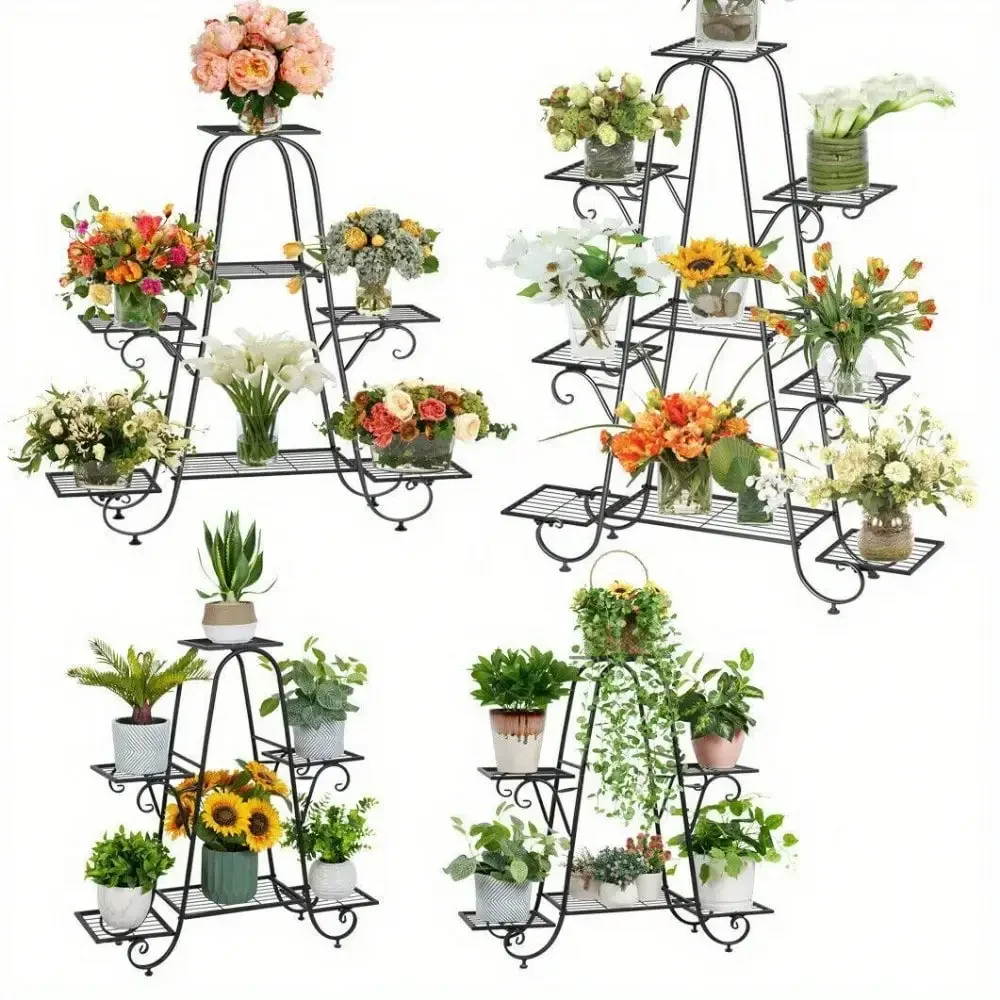 

6-9 ярусная утолщенная металлическая подставка для растений, горшок, полка для цветов, уличная крытая кованая железная подставка