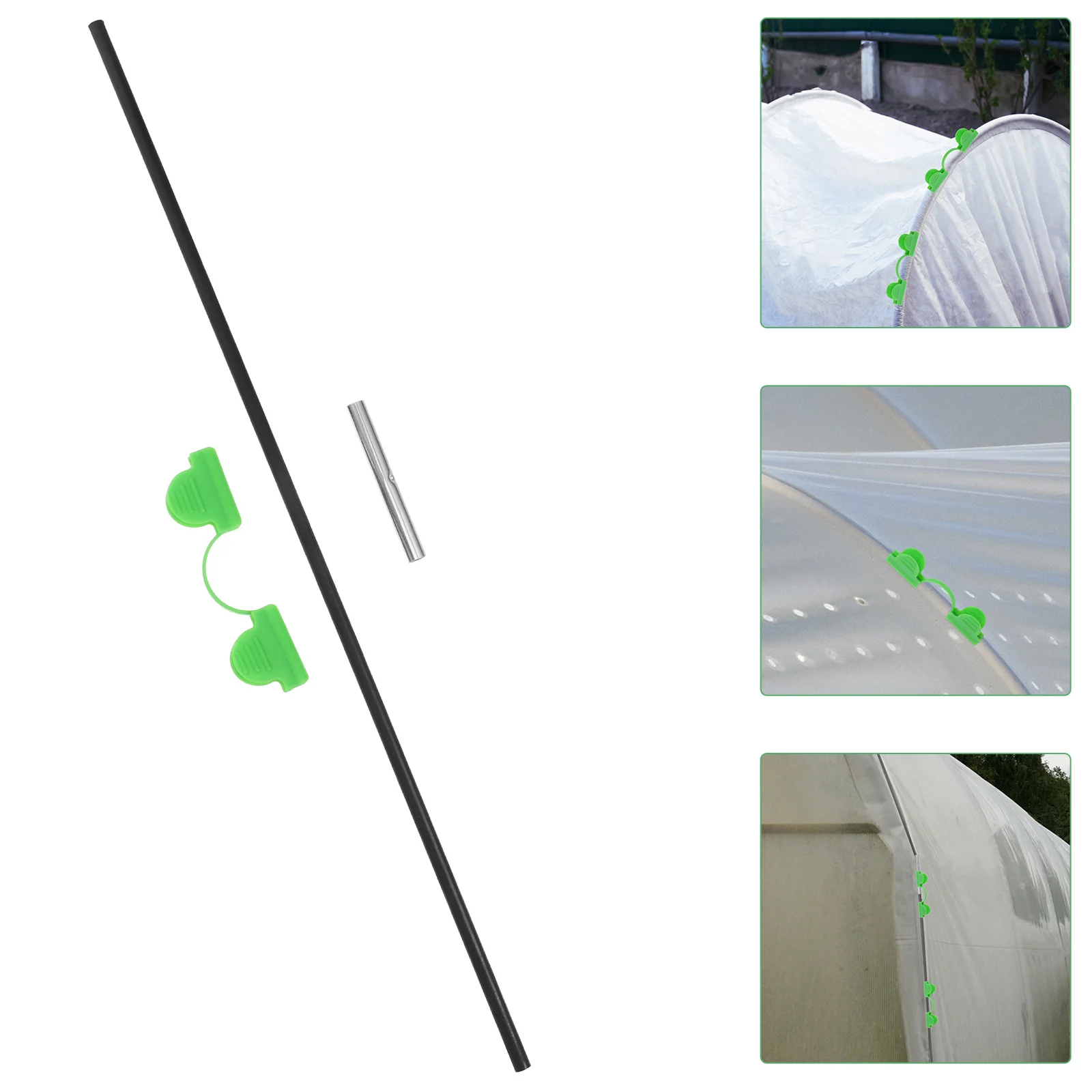 

1Set Greenhouse Hoop Kit Durable Fiber Garden Hoops for Raised Beds Row Tunnel Netting Supports Grow Tunnel Hoop