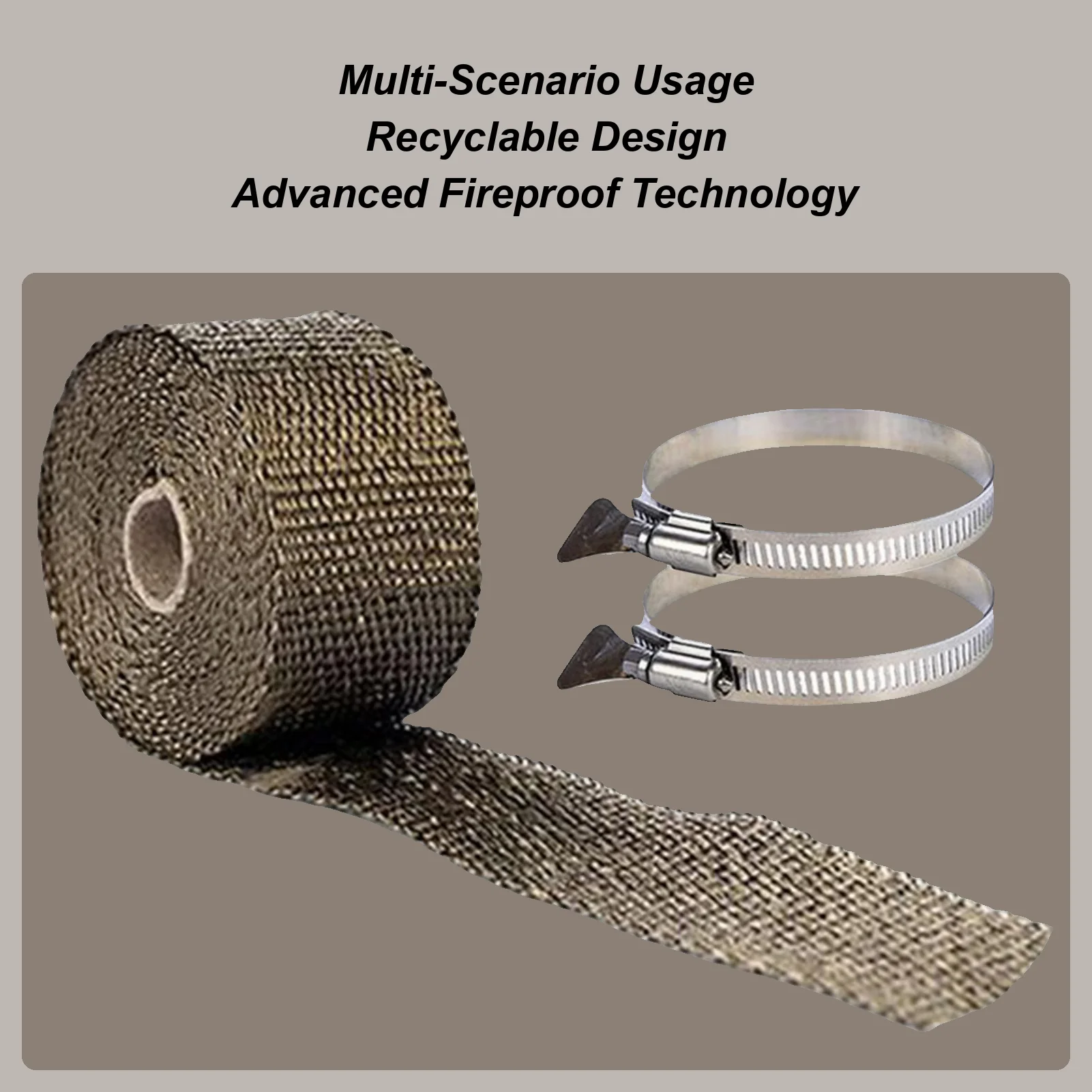 

Pipe Wrap Fireproof Tube Protection Removable Protective Pipe Wrap Tape for Electrical Wire Heater Fireplace Exhaust Tube