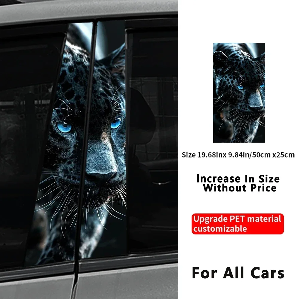 Money Leopard Car B-pillar Decal Waterproof Stickers Auto Center Pillar Sticker Cover Scratches Vehicle Decor Accessories